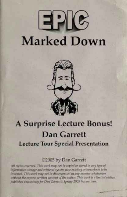 Dan Garrett - Epic Marked Down